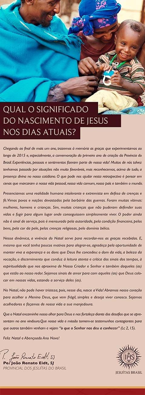 Mensagem de Natal do Provincial do Brasil
