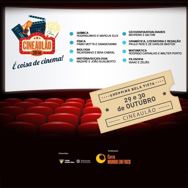 Professores do Vieira realizam 1ª edição do CINEAULÃO