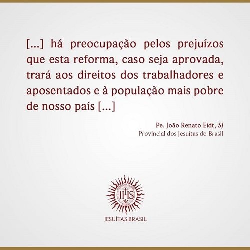 Companhia de Jesus: solidariedade à mobilização nacional