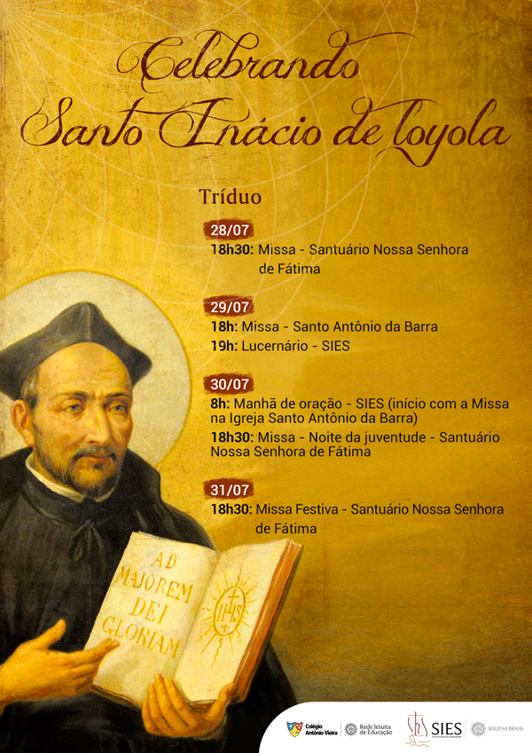 Tríduo da festa de Santo Inácio começa no dia 28 de julho