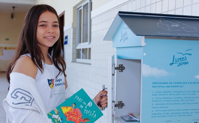 Minibibliotecas do movimento ‘Livres Livros’ são inauguradas no Vieira