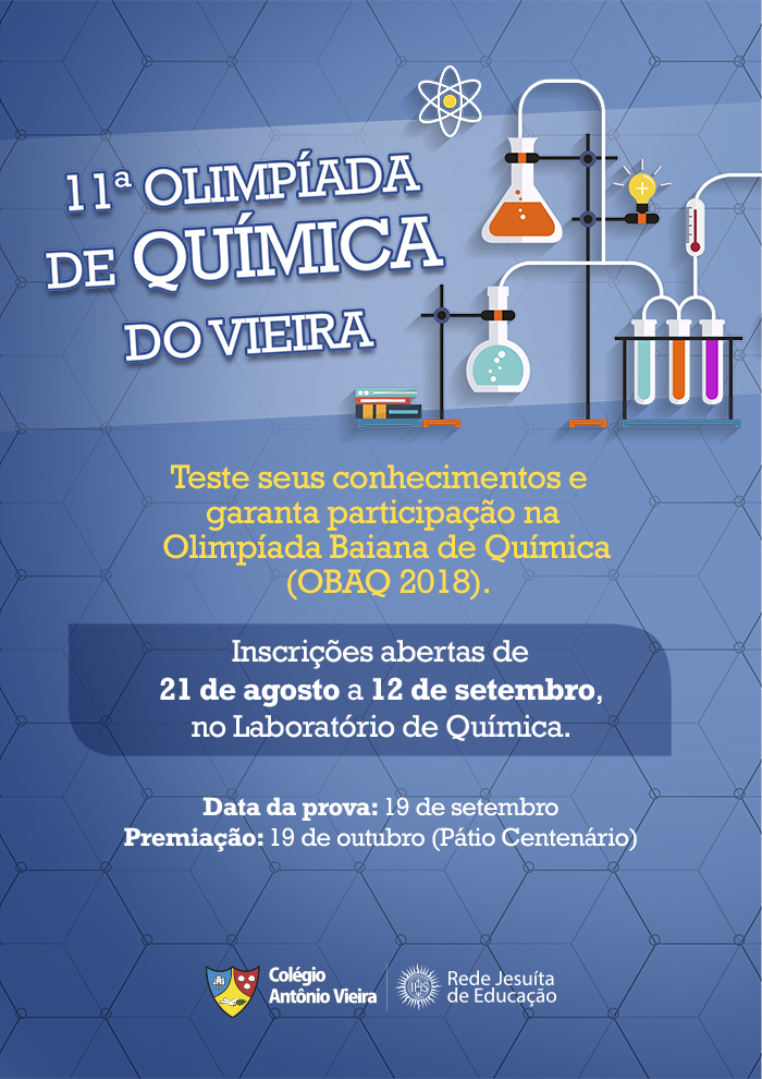 Inscrições para a 11ª Olimpíada de Química começam no dia 21/08