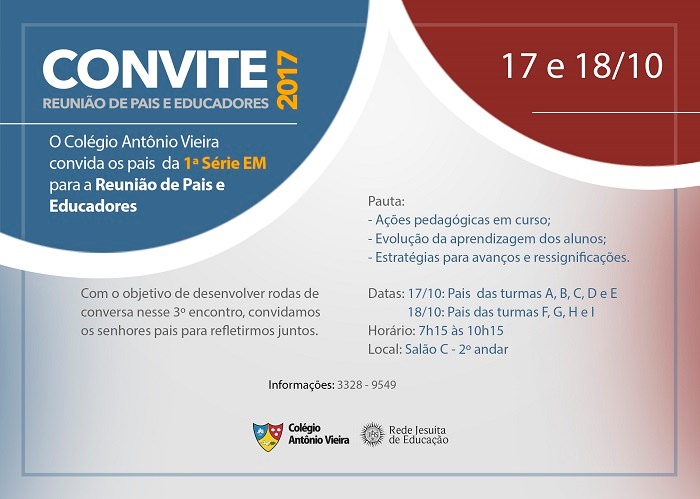 Pais e educadores da 1ª série EM participam de reuniões