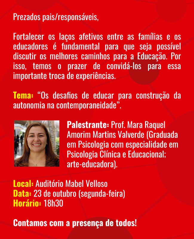 ‘Conexão Família & Escola’ mobiliza pais do 6º ano EF
