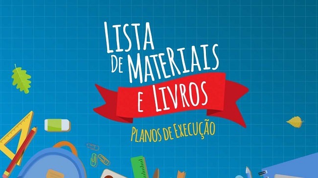 Listas de livros, materiais escolares e planos de execução – 2018