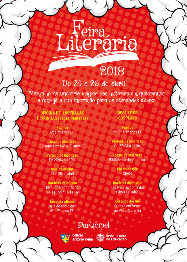 Feira Literária 2018 tem inscrições abertas para atividades