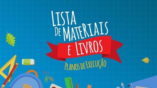 Listas de livros, materiais escolares e planos de execução – 2019