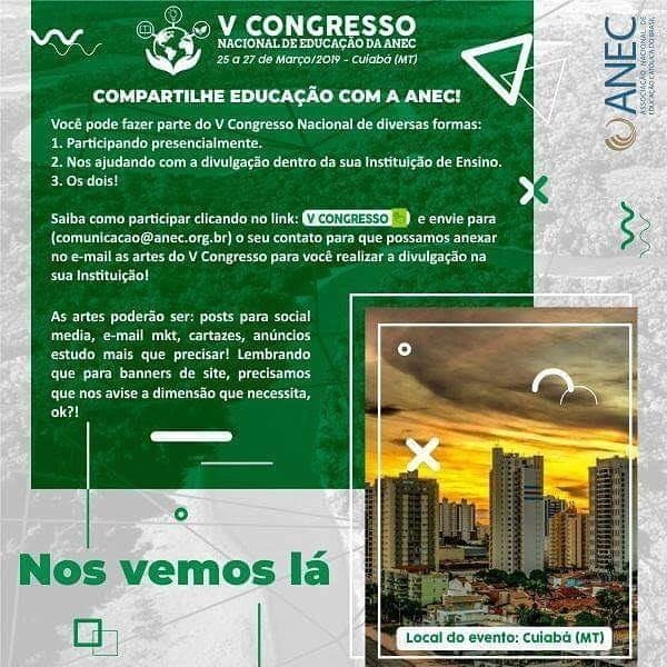 ANEC Brasil realiza V Congresso Nacional de Educação