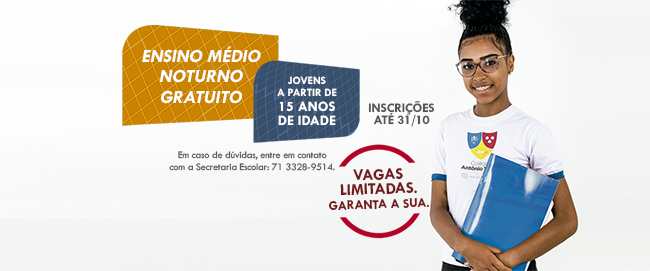 Colégio Antônio Vieira abre vagas para Ensino Médio Noturno Gratuito