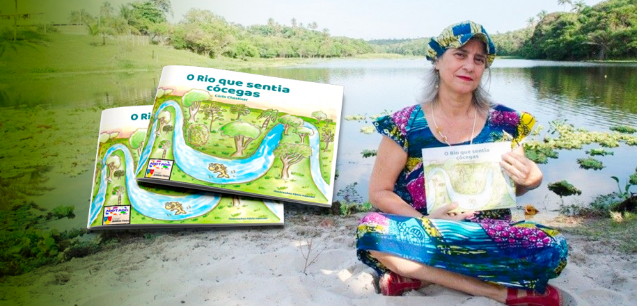 Aulão com a autora do livro “O Rio que sentia cócegas” reforça aprendizagem de crianças sobre preservação ambiental
