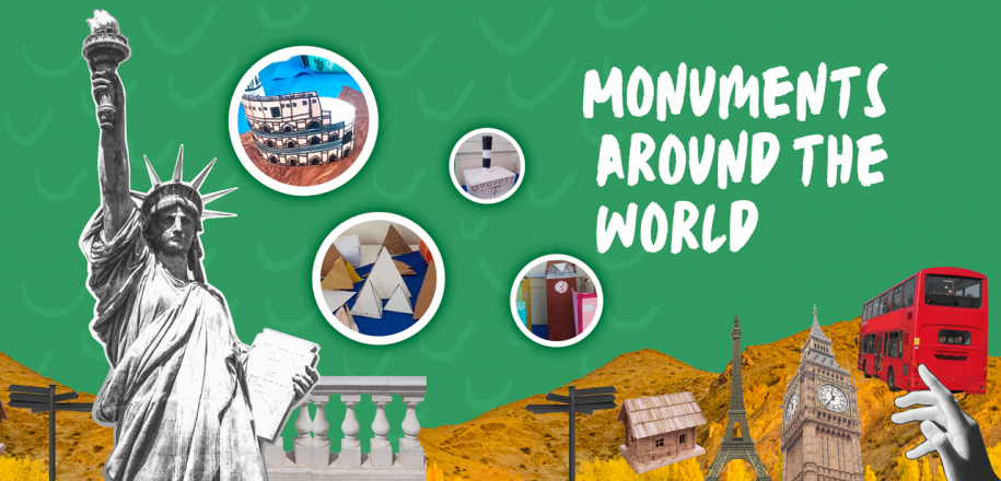 Estudantes do Vieira aprimoram inglês em mostra de maquetes sobre monumentos históricos
