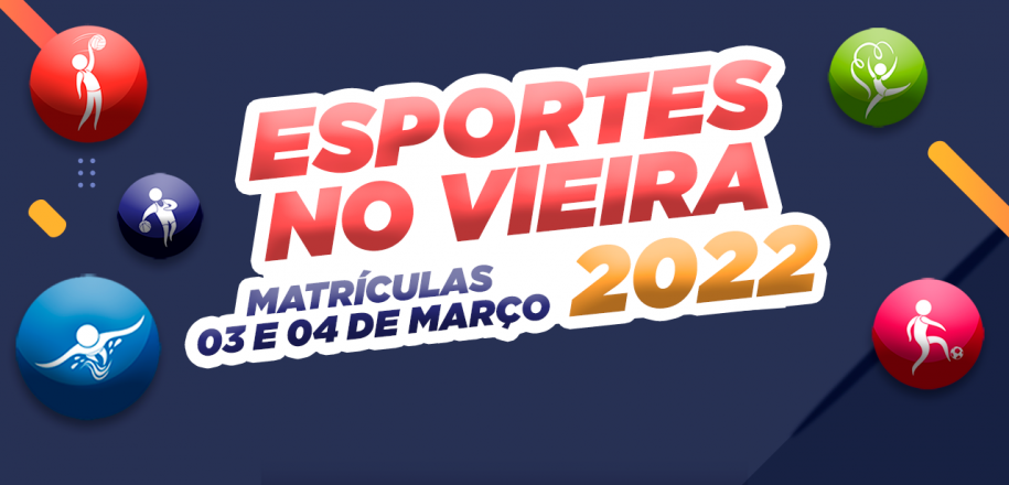 Modalidades esportivas do Vieira têm matrículas abertas nos dias 03 e 04 de março