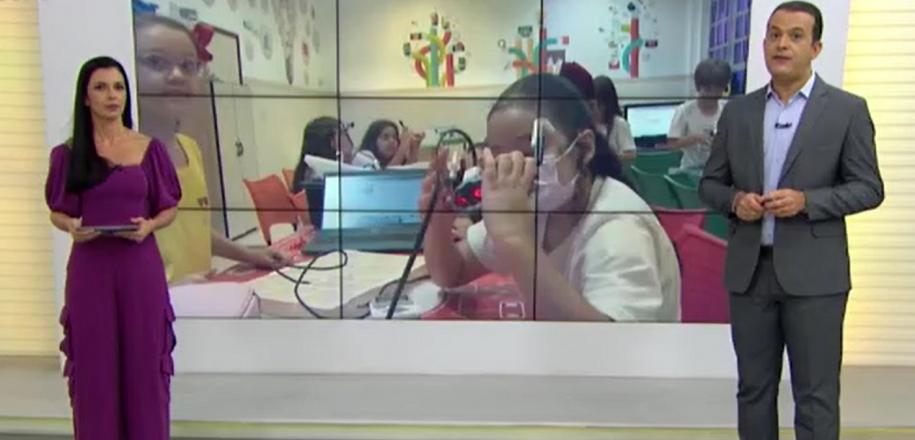 TV Bahia e Rádio Nova Brasil FM destacam projeto do Vieira que sensibiliza crianças para realidade da deficiência visual