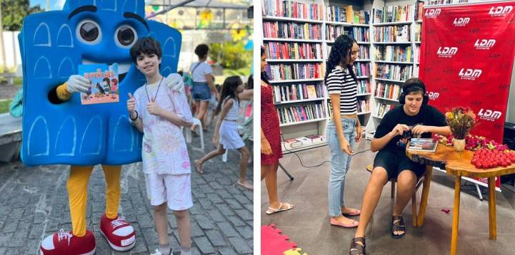 Estudantes escritores do Vieira conquistam público em eventos literários