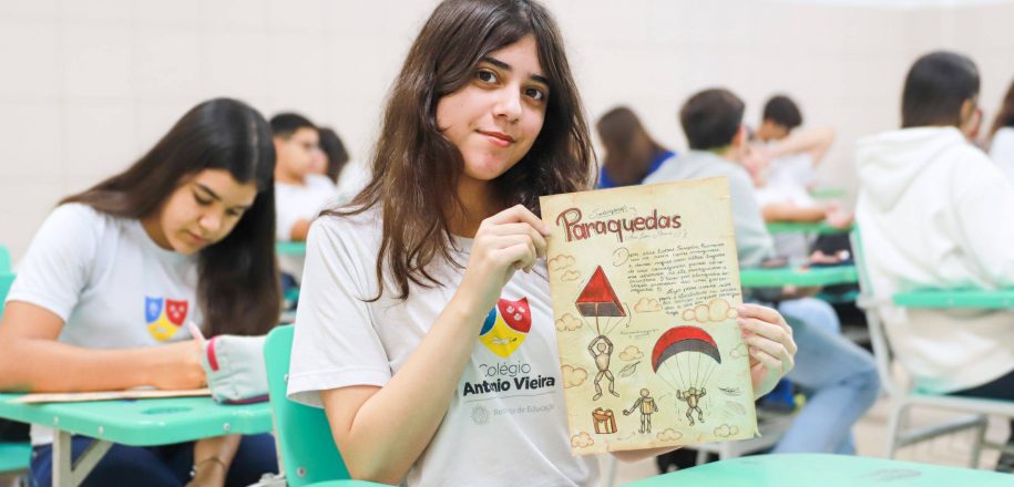 Inspirados em Da Vinci, alunos do Vieira aprendem sobre Matemática e Arte em ação de codocência