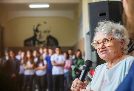 Paloma Amado participa no Vieira de inauguração da Biblioteca Jorge Amado. Escritor foi aluno do colégio