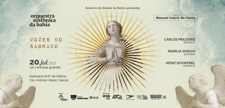 Orquestra sinfônica apresenta concerto ‘Vozes do Sagrado’ com entrada franca no santuário do Vieira