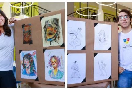 Biblioteca Jorge Amado expõe desenhos artísticos de Clara Aang e Lucas Gusmão