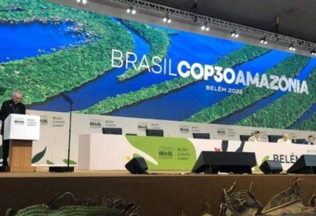 Cardeal Parolin lê mensagem do Papa Leão XIV à COP 30