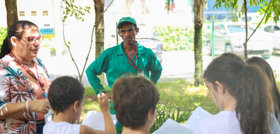 Bosque do Vieira vira ‘sala de aula’ para aprendizagem de crianças sobre botânica