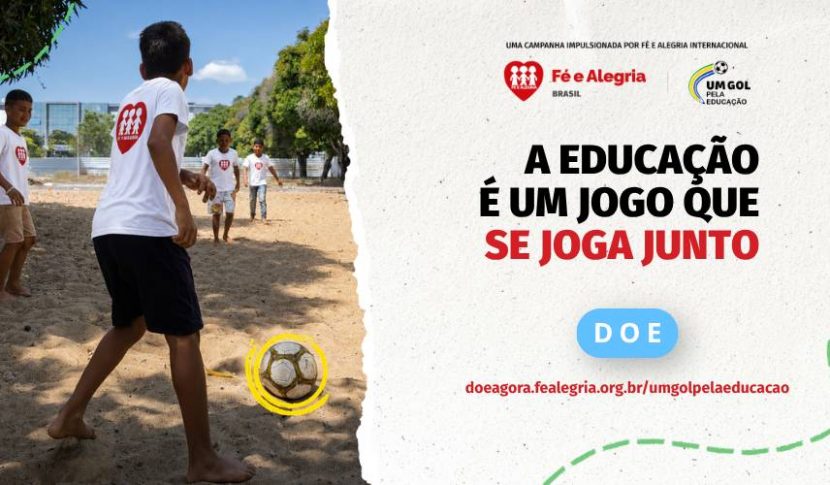 Fé e Alegria lança campanha 'Um Gol pela Educação'