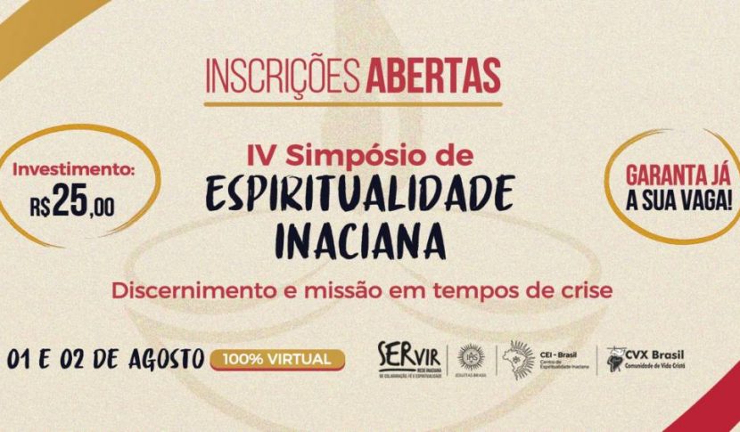 Últimos dias para se inscrever no IV Simpósio de Espiritualidade Inaciana. Evento será em agosto