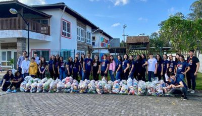 DIA DO VOLUNTARIADO – Campanha Tonelada de Amor entrega mais de 1 mil quilos de alimentos para creche