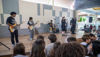 Dia do Rock da Avla reúne estudantes em dois momentos de show no Vieira
