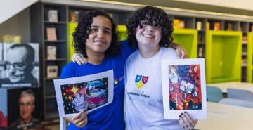 ENTRE CORES E UNIVERSOS – Exposição reúne desenhos de estudantes do Vieira no projeto LiterArte