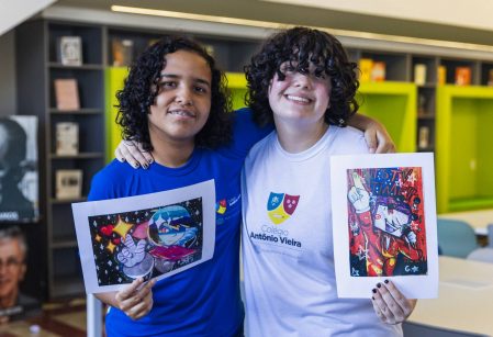 ENTRE CORES E UNIVERSOS – Exposição reúne desenhos de estudantes do Vieira no projeto LiterArte
