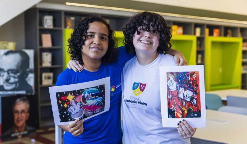 ENTRE CORES E UNIVERSOS – Exposição reúne desenhos de estudantes do Vieira no projeto LiterArte