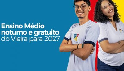 Colégio Antônio Vieira oferece 40 bolsas de estudo 100% gratuitas para Ensino Médio Noturno em 2027